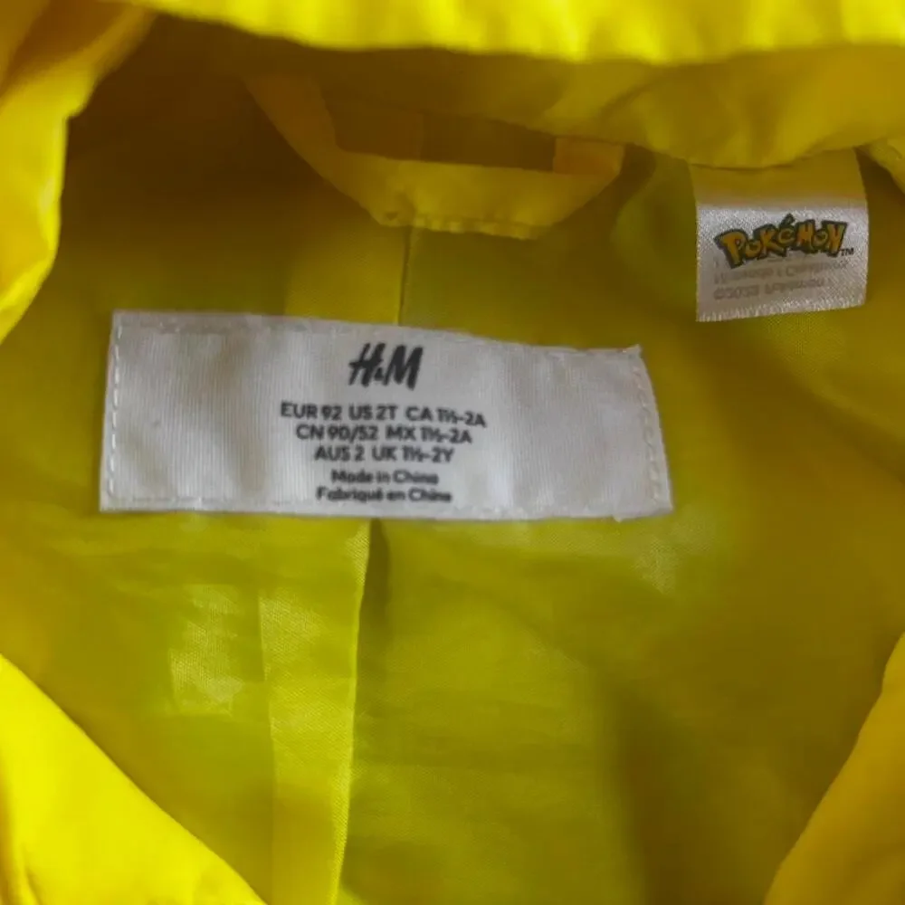 Yellow hm pikachu rain jacket